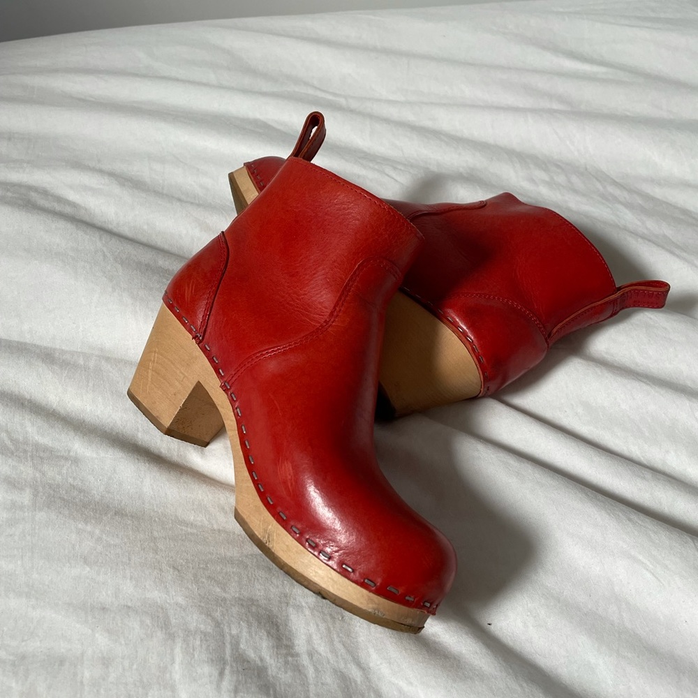 Swedish Hasbeens limited edition red boots size 37